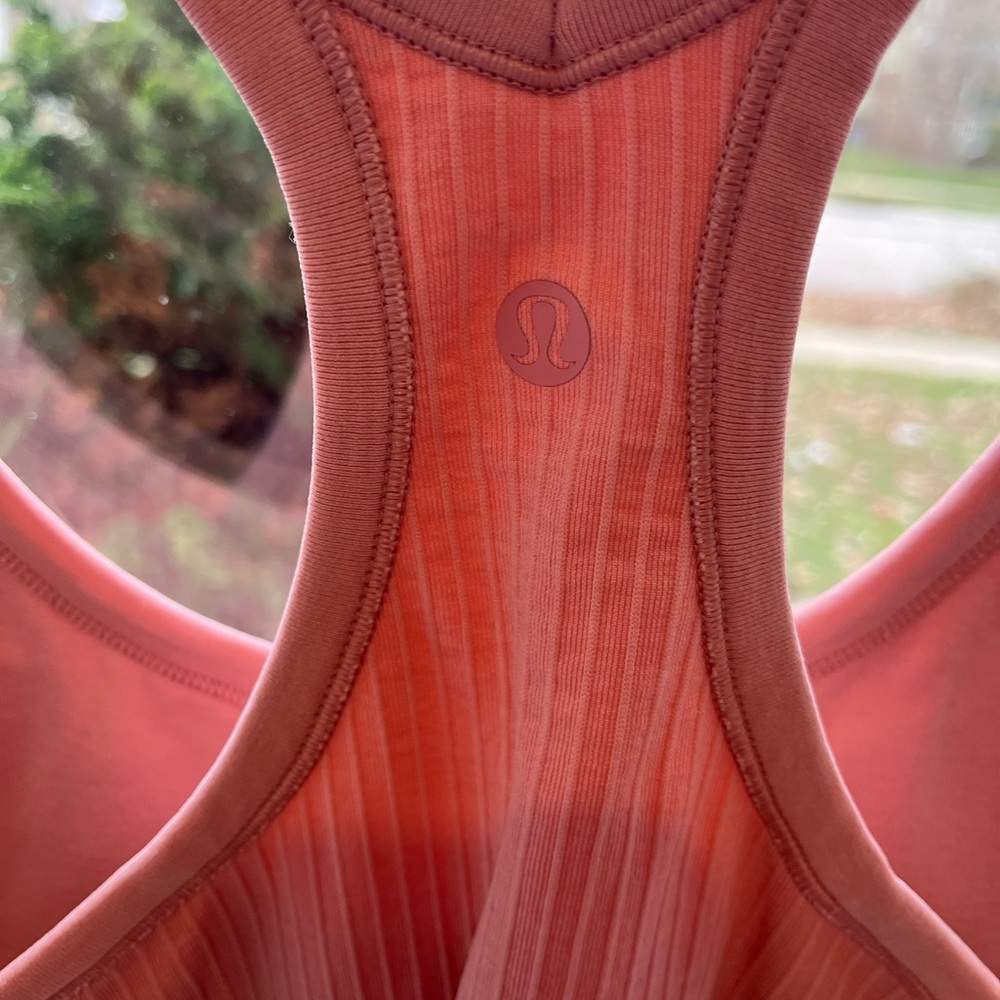 Lululemon Athletica Pink Ribbed Tank Top - Picture 2 of 4
